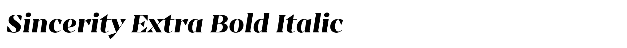 Sincerity Extra Bold Italic image